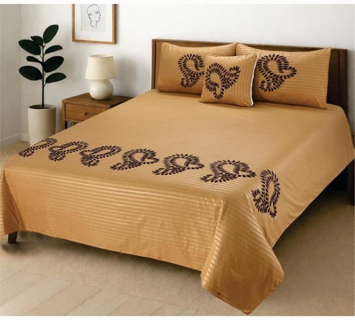 luxury laser cut embroidered micro fabric king size bedsheet – 4 piece set luxury laser cut embroidered micro fabric king size bedsheet – 4 piece set