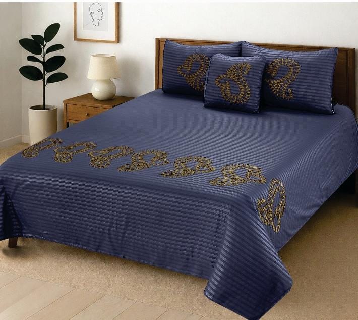 luxury laser cut embroidered micro fabric king size bedsheet – 4 piece set luxury laser cut embroidered micro fabric king size bedsheet – 4 piece set