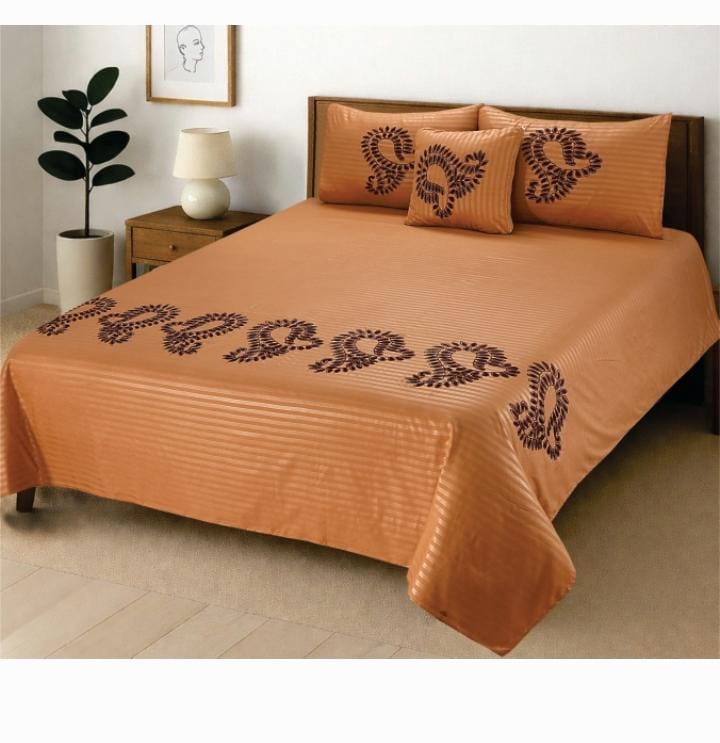 luxury laser cut embroidered micro fabric king size bedsheet – 4 piece set luxury laser cut embroidered micro fabric king size bedsheet – 4 piece set