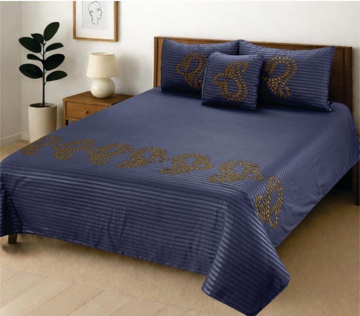 luxury laser cut embroidered micro fabric king size bedsheet – 4 piece set luxury laser cut embroidered micro fabric king size bedsheet – 4 piece set
