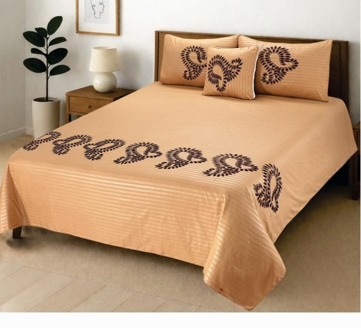 luxury laser cut embroidered micro fabric king size bedsheet – 4 piece set luxury laser cut embroidered micro fabric king size bedsheet – 4 piece set